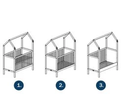 My First House Bedbank 60x120 - Mat Zwart -Baby Bonanza bopita my first house bedbank 60x120 mat zwart 3