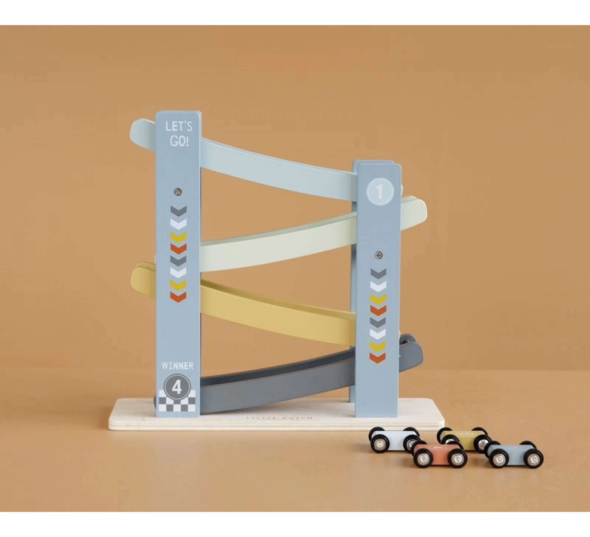 Little Dutch Rollerbaan Cars - Blue 5 Little Dutch Rollerbaan Cars - Blue - Afbeelding 3