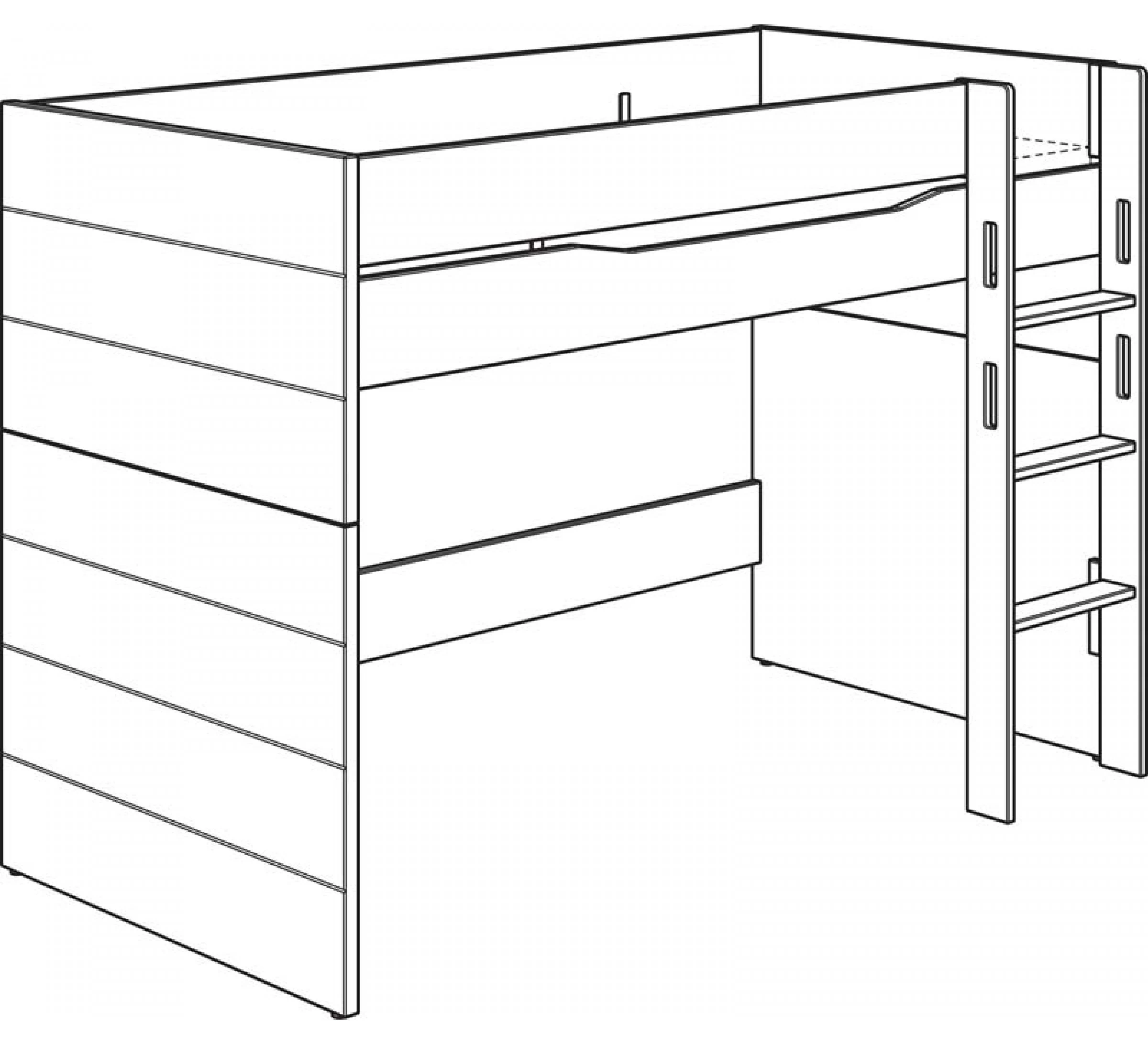 Fiona Hoogslaper Rechte Trap 90x200 3 Fiona Hoogslaper Rechte Trap 90x200