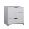 Mini Commode 3 Lades Wit/grijs -Baby Bonanza pinio mini commode 3 lades wit grijs