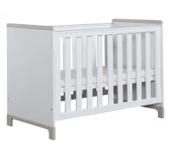 Mini Ledikant Wit/grijs