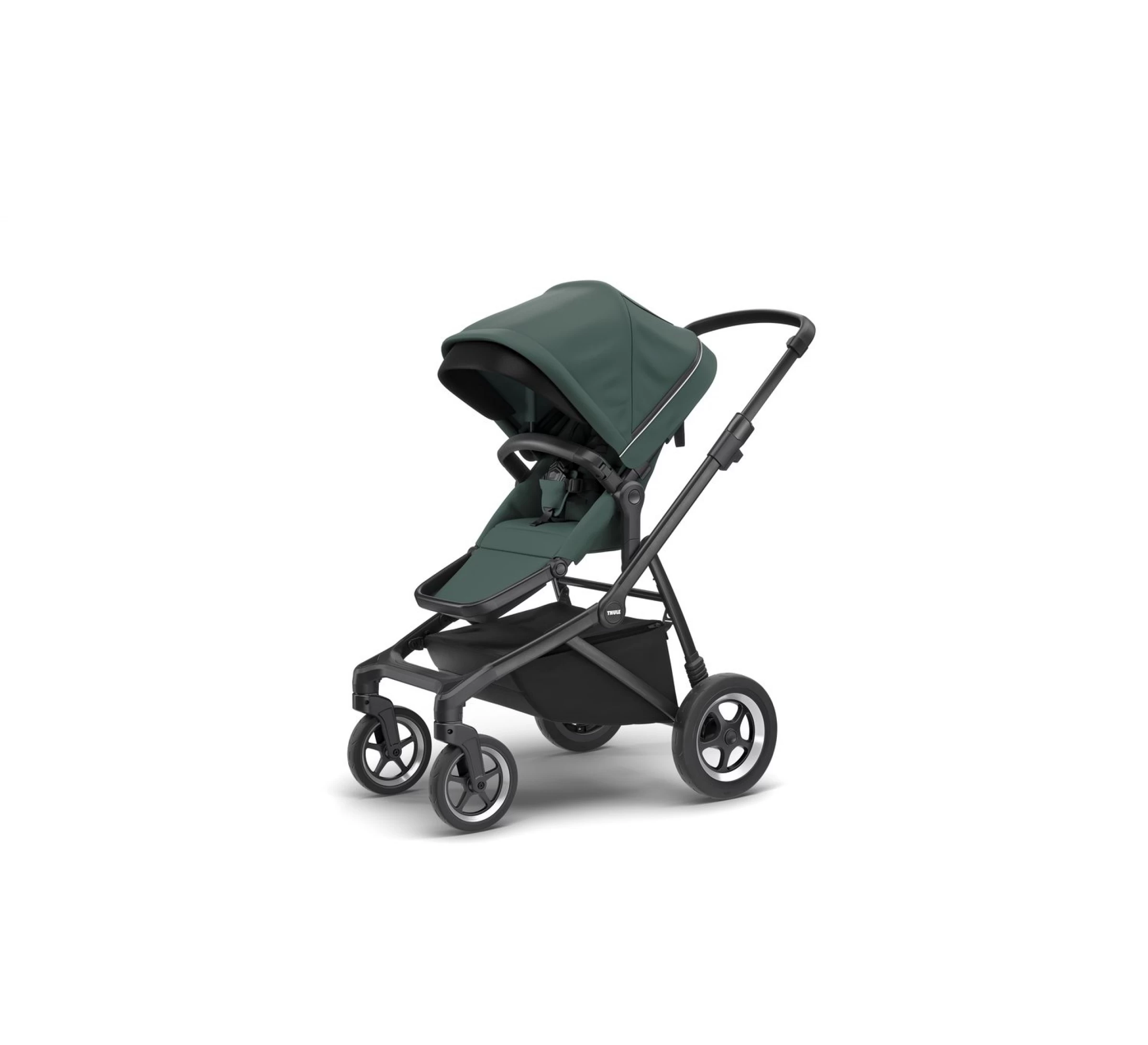Thule Sleek Kinderwagen - Mallard Green On Black 3 Thule Sleek Kinderwagen - Mallard Green On Black