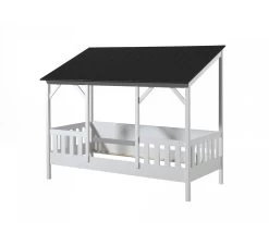 Huisbed Zwart Dak 90x200